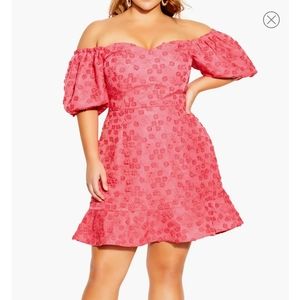 NWT City Chic Festive Detail Off the Shoulder Dress